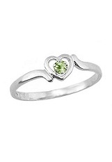 alluring mini august birthstone baby ring